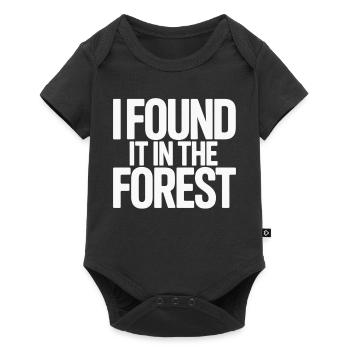 Ready for mushroom picking: Picking porcini mushrooms - Baby Premium short-sleeve bodysuit - black - Front