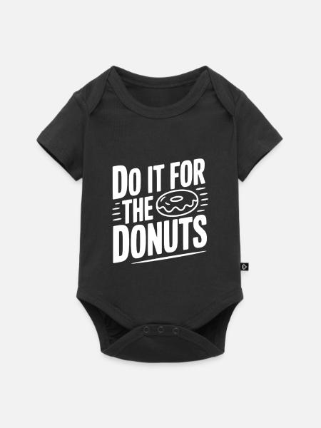 Mach es für die Donuts - Baby Premium Kurzarmbody - Schwarz