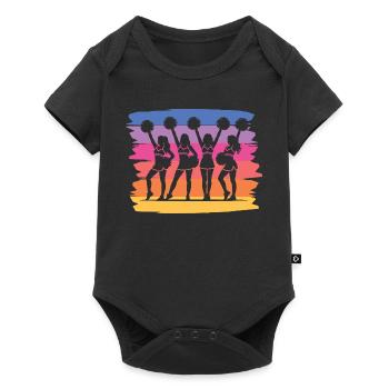 Cheerpom pom girls Mom Cheerleading - Body à manches courtes Premium Bébé - noir - Devant