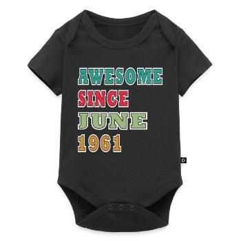 Depuis juin 1961, anniversaire du millésime - Body à manches courtes Premium Bébé - noir - Devant