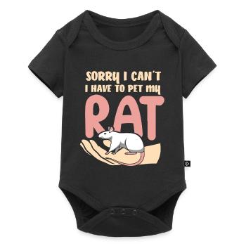 Rat, house rat, rat owner, rat lover - Baby Premium short-sleeve bodysuit - black - Front