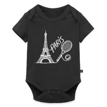 Paris Tennis Tournament Shirt, Retro Tennis Fashion - Baby Premium short-sleeve bodysuit - black - Front