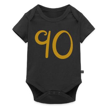 90 - Baby Premium Kurzarmbody - Schwarz - Vorne