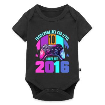 10. Geburtstag Junge Mädchen - Baby Premium Kurzarmbody - Schwarz - Vorne