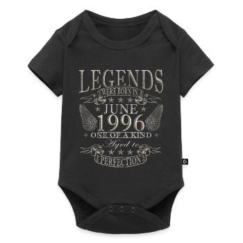 30th Birthday Gift Legend June Vintage 1996 - Baby Premium short-sleeve bodysuit - black - Front