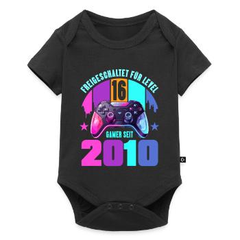 16. Geburtstag Junge Mädchen - Baby Premium Kurzarmbody - Schwarz - Vorne