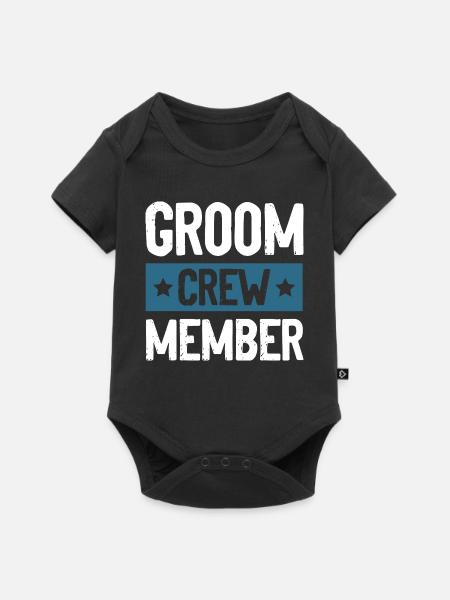 Groom Crew - Baby Premium Kurzarmbody - Schwarz