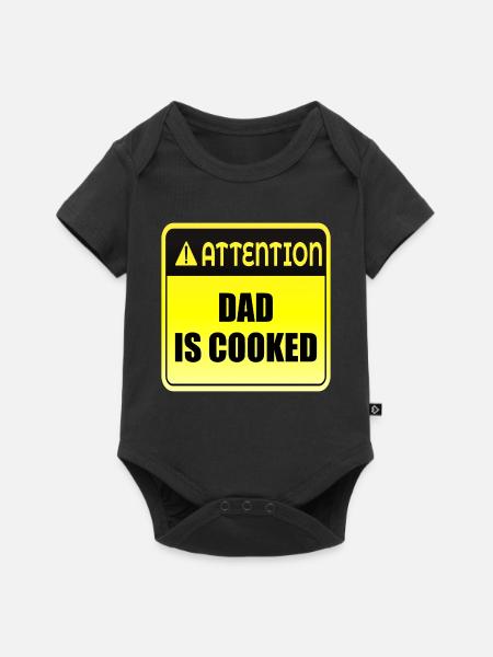 Papa-Stimmung - Baby Premium Kurzarmbody - Schwarz
