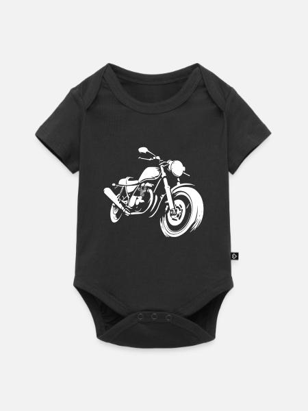 Motorrad Motorradfaher - Baby Premium Kurzarmbody - Schwarz