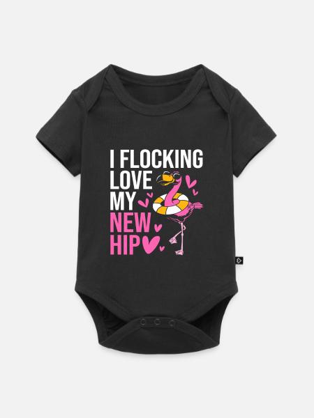 Hüften Hüfte Hüftgelenk - Baby Premium Kurzarmbody - Schwarz