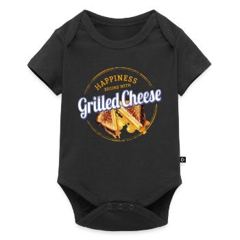 Grilled Cheese Sandwich Cheese Toast Vintage Design - Baby Premium short-sleeve bodysuit - black - Front