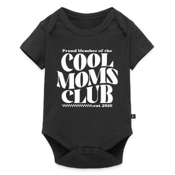 Mom 2026 Gift Mother's Day - Cool Moms Club - Baby Premium short-sleeve bodysuit - black - Front