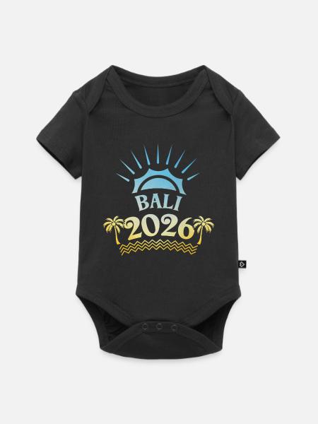 Bali 2026 Bunt - Baby Premium Kurzarmbody - Schwarz