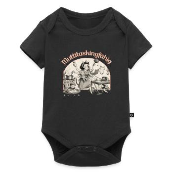Multitasking? Nein. Muttitasking - Chaos? Läuft! - Baby Premium Kurzarmbody - Schwarz - Vorne