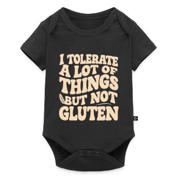 Gluten No, Tolerance Yes Shirt - Baby Premium short-sleeve bodysuit - black - Front