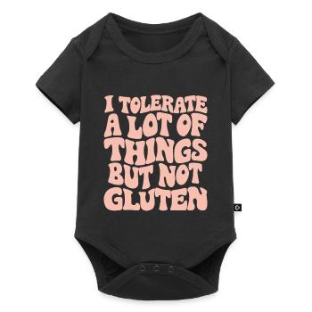 Tolérer beaucoup, mais pas de gluten - Body à manches courtes Premium Bébé - noir - Devant