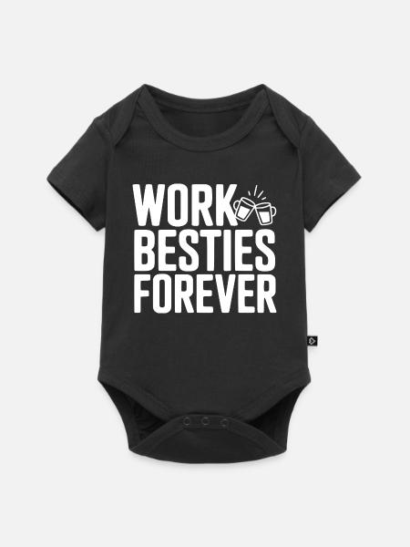 Arbeitsbeste Freunde für immer - Baby Premium Kurzarmbody - Schwarz