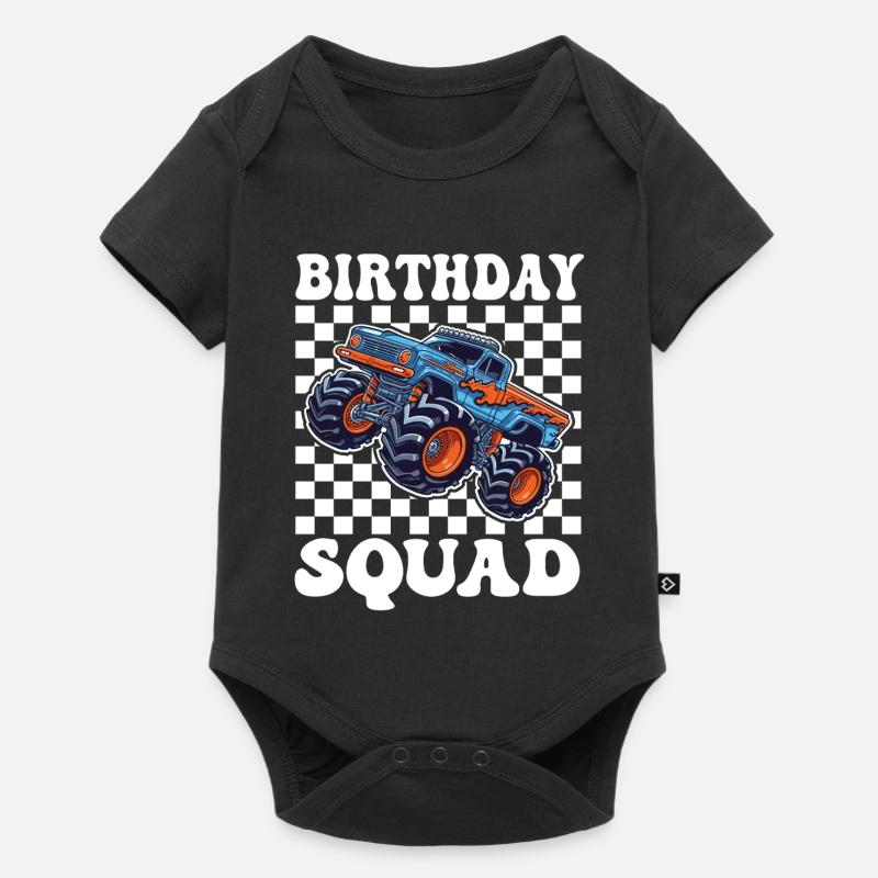 Équipe d’anniversaire des Monster Trucks - Body à manches courtes Premium Bébé - noir