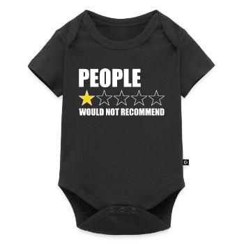 On ne recommanderait pas les anti-humains introvertis - Body à manches courtes Premium Bébé - noir - Devant
