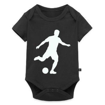 Football Sport Silhouette - Baby Premium short-sleeve bodysuit - black - Front