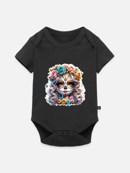 La Catrina - Baby Premium Kurzarmbody - Schwarz