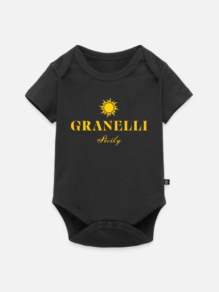 Granelli Sizilien Sonnenlogo - Baby Premium Kurzarmbody - Schwarz