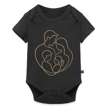 Family United in Heart - Father's Day Mother's Day Gift - Baby Premium short-sleeve bodysuit - black - Front