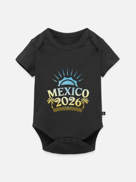 Mexiko 2026 Bunt - Baby Premium Kurzarmbody - Schwarz