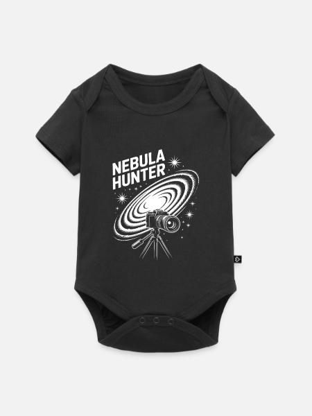 Nebula Hunter Kosmisches Teleskop - Baby Premium Kurzarmbody - Schwarz