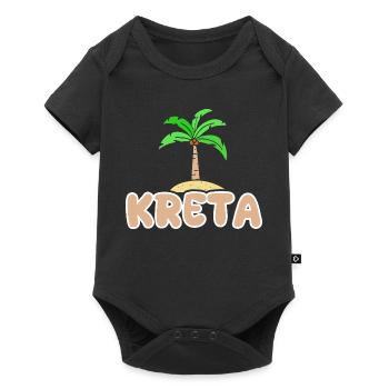 Crete as a holiday - Baby Premium short-sleeve bodysuit - black - Front