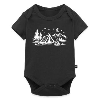 Tente de camping - Body à manches courtes Premium Bébé - noir - Devant