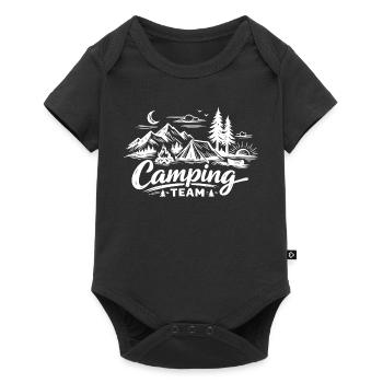 Camping Team Tent - Baby Premium short-sleeve bodysuit - black - Front