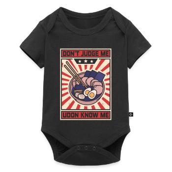 Ne me juge pas, les udon me connaissent - Body à manches courtes Premium Bébé - noir - Devant
