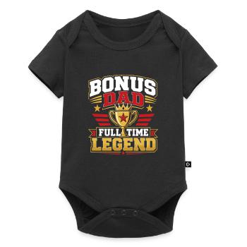 Bonus Dad Dad Family Funny Stepdad Gift - Baby Premium short-sleeve bodysuit - black - Front