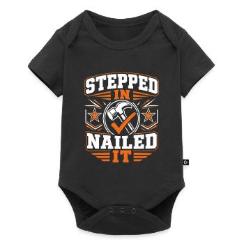 Stiefvater Handwerker Lustiges Geschenk - Baby Premium Kurzarmbody - Schwarz - Vorne