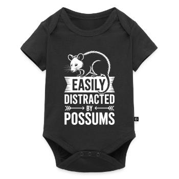 Dictons de l’opossum, opossums, drôle de cadeau drôle d’opossum - Body à manches courtes Premium Bébé - noir - Devant