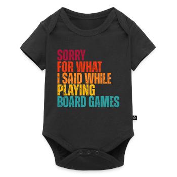 Désolé pour ce que j’ai dit : jeux de société - Body à manches courtes Premium Bébé - noir - Devant