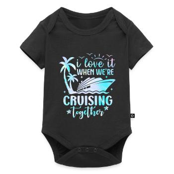 Croisière ensemble Palms & Yacht - Body à manches courtes Premium Bébé - noir - Devant