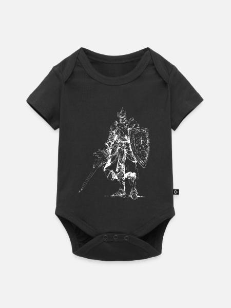 Heraldischer Ritter mit Schild - Baby Premium Kurzarmbody - Schwarz