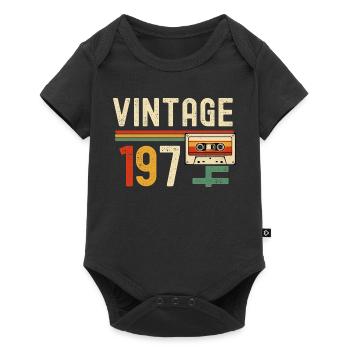VINTAGE 1970's Cassette Tapes - Baby Premium short-sleeve bodysuit - black - Front