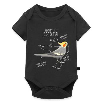 Cockatiel Anatomy - Baby Premium short-sleeve bodysuit - black - Front