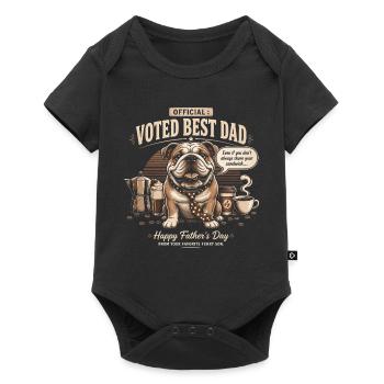 Best Dog Dad Voted - Father's Day - Baby Premium short-sleeve bodysuit - black - Front