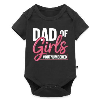 Papa des filles en infériorité numérique Papa qui dit - Body à manches courtes Premium Bébé - noir - Devant