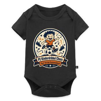 FC Kinderdribbel Chaos - Baby Premium Kurzarmbody - Schwarz - Vorne