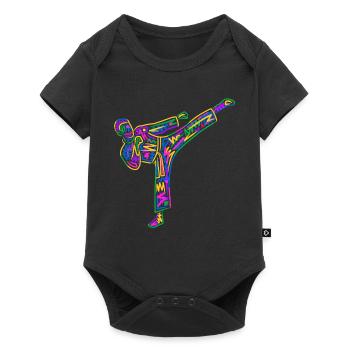 Taekwondo Martial Arts Colorful Men's Kids Karate - Baby Premium short-sleeve bodysuit - black - Front