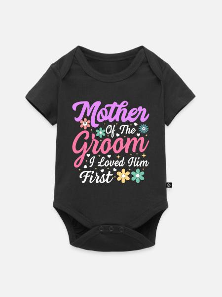 Mutter des Bräutigams: First Love - Baby Premium Kurzarmbody - Schwarz