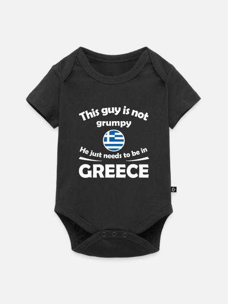 Not Grumpy Greek Vibe Tee - Baby Premium Kurzarmbody - Schwarz