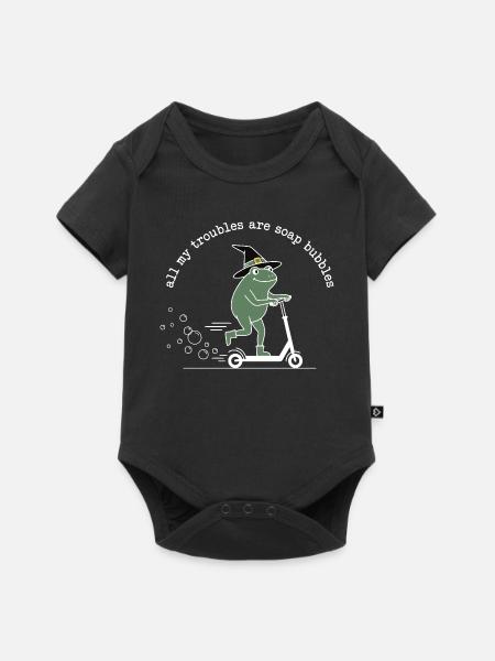 All My Troubles Are Soap Bubbles - Baby Premium Kurzarmbody - Schwarz