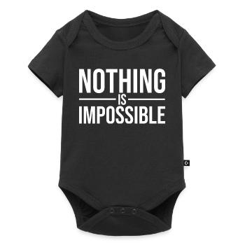Nothing Is Impossible Bold Typography - Baby Premium short-sleeve bodysuit - black - Front