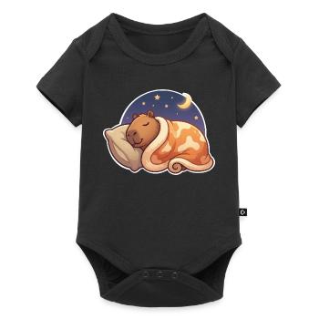 Capybara Sleeping - Baby Premium short-sleeve bodysuit - black - Front